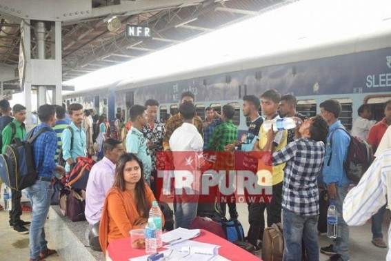 Over 1500 Tripura youths to join South Indian Textile companies, 462 leaves by Train on Tuesday: Govt provides special train